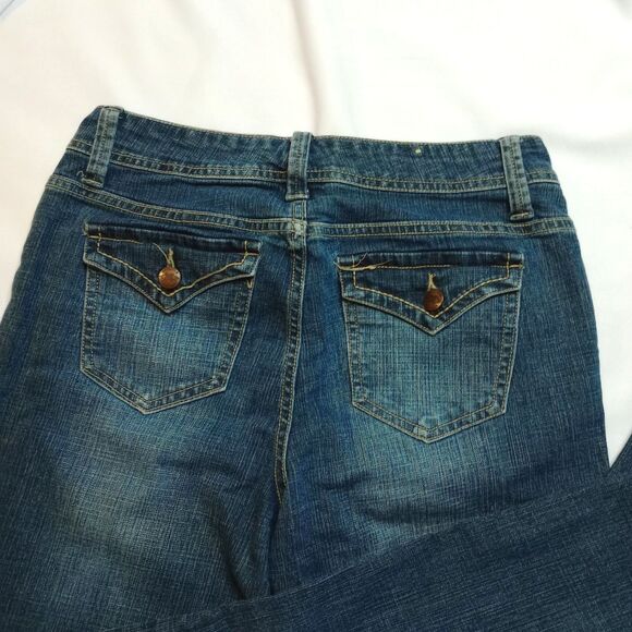 Sonoma Life Style Straight Leg Mom Jeans Covered Back Pocket Stretch Denim sz 10 - Picture 4 of 6